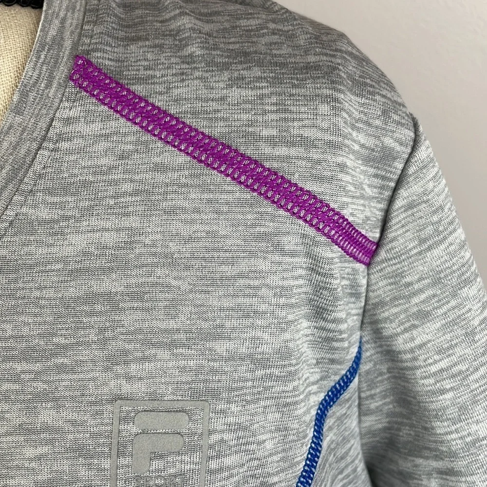 FILA Sport Shirt SZ L Short Sleeve Stretchy Comfortable Active Wear Colorful - Picture 5 of 11